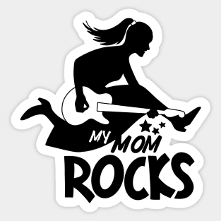 my Mom rock  mothers day quotes design. Mother's Day  banner and giftcard Sticker